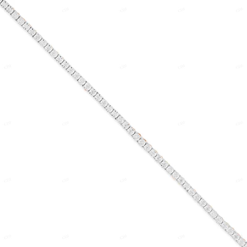 14k Gold Lab Grown Diamond Tennis Bracelets For Women CustomDiamJewel