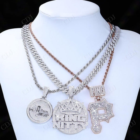 Hip Hop Iced Out Attractive Customized Letter Pendant hip hop jewelry CustomDiamJewel   