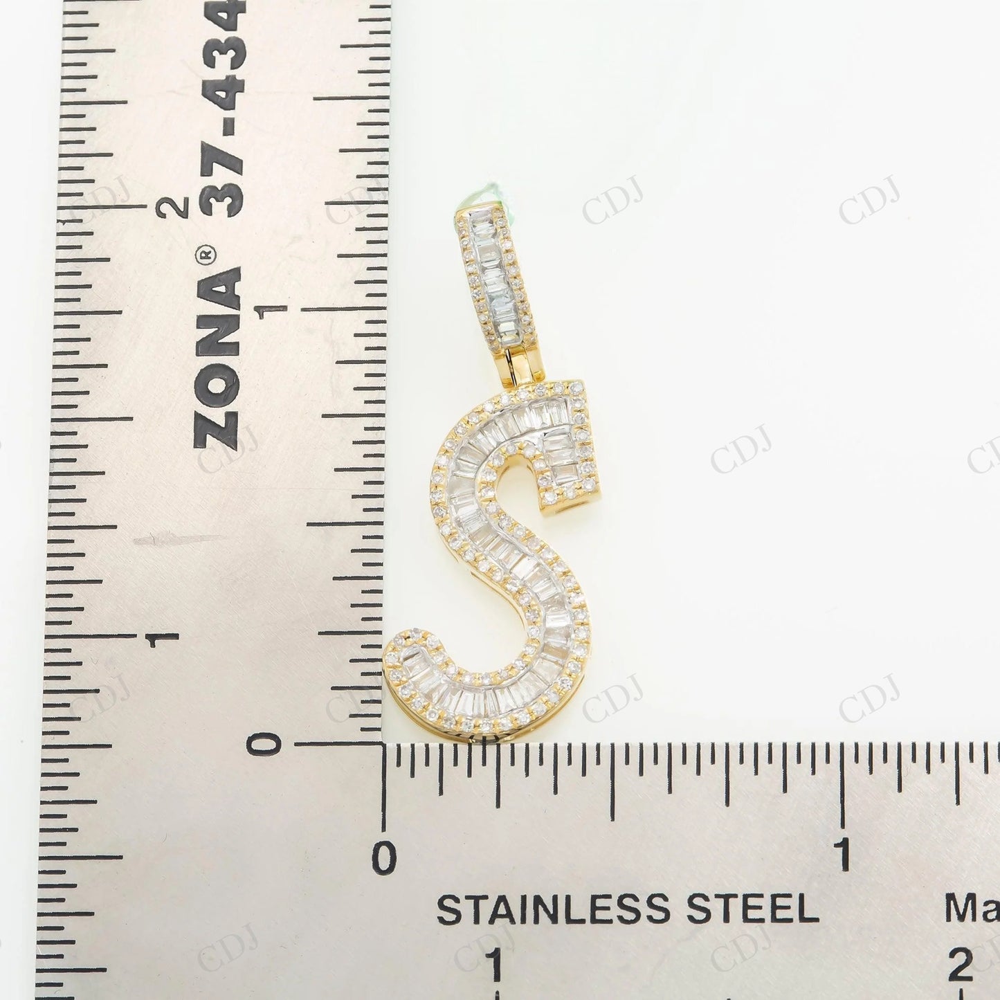 Custom Letter S Moissanite Baguette 925 Silver Unisex Pendant Hip Hop Pendent customdiamjewel