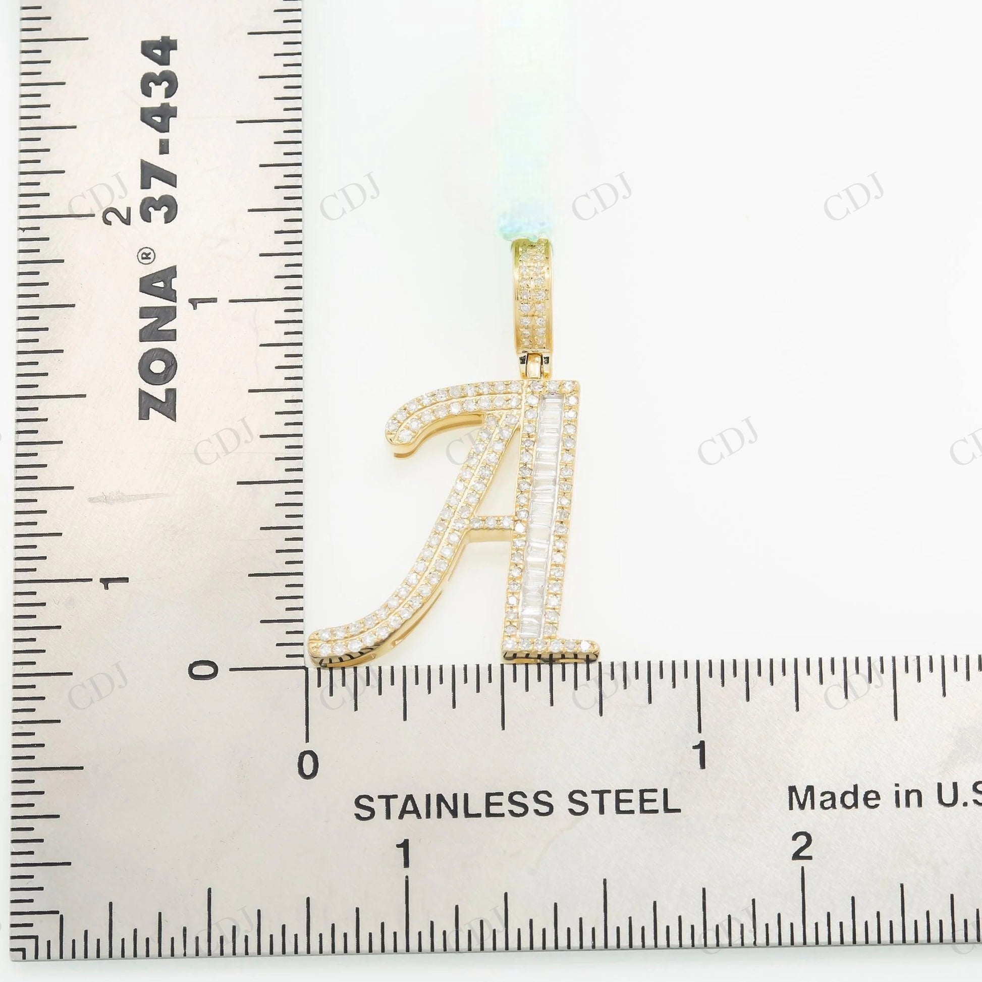 0.50CTW A Letter Moissanite 925 Sterling Silver Pendant Hip Hop Pendent customdiamjewel