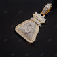 Custom Money Bag 925 Silver Moissanite Pendant Hip Hop Pendent customdiamjewel