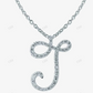 Sterling Silver Moissanite J Initial Letter Pendant hip hop jewelry CustomDiamJewel
