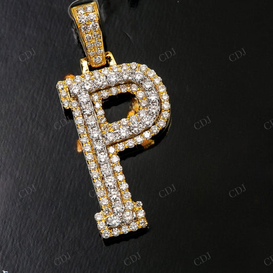 925 Silver Moissanite P Letter Pendant Hip Hop Pendent customdiamjewel