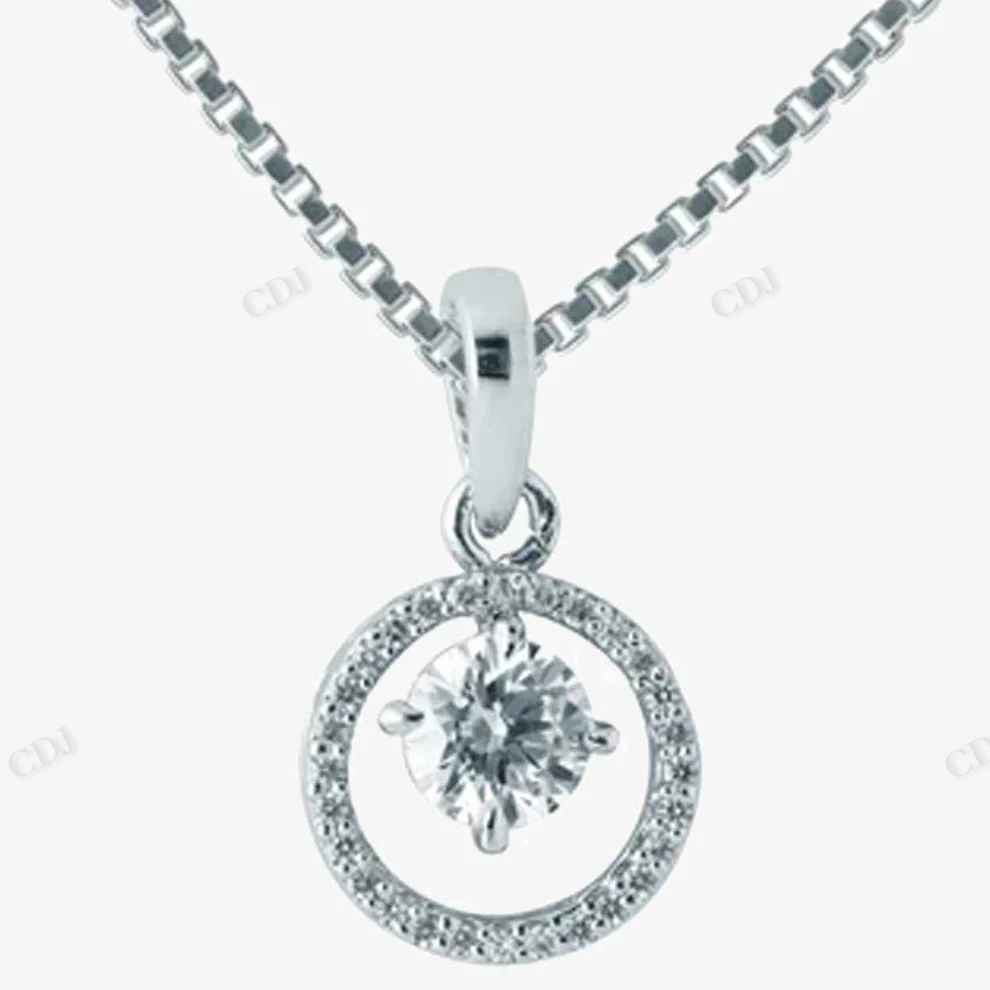 Sterling Silver Moissanite Ring Style Pendant hip hop jewelry CustomDiamJewel