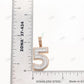 Custom Number 5 Moissanite 925 Silver Pendant Hip Hop Pendent customdiamjewel