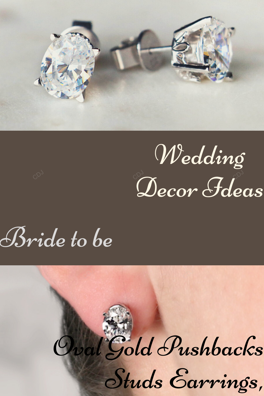 Oval Shape White Gold Lab Diamond Earrings