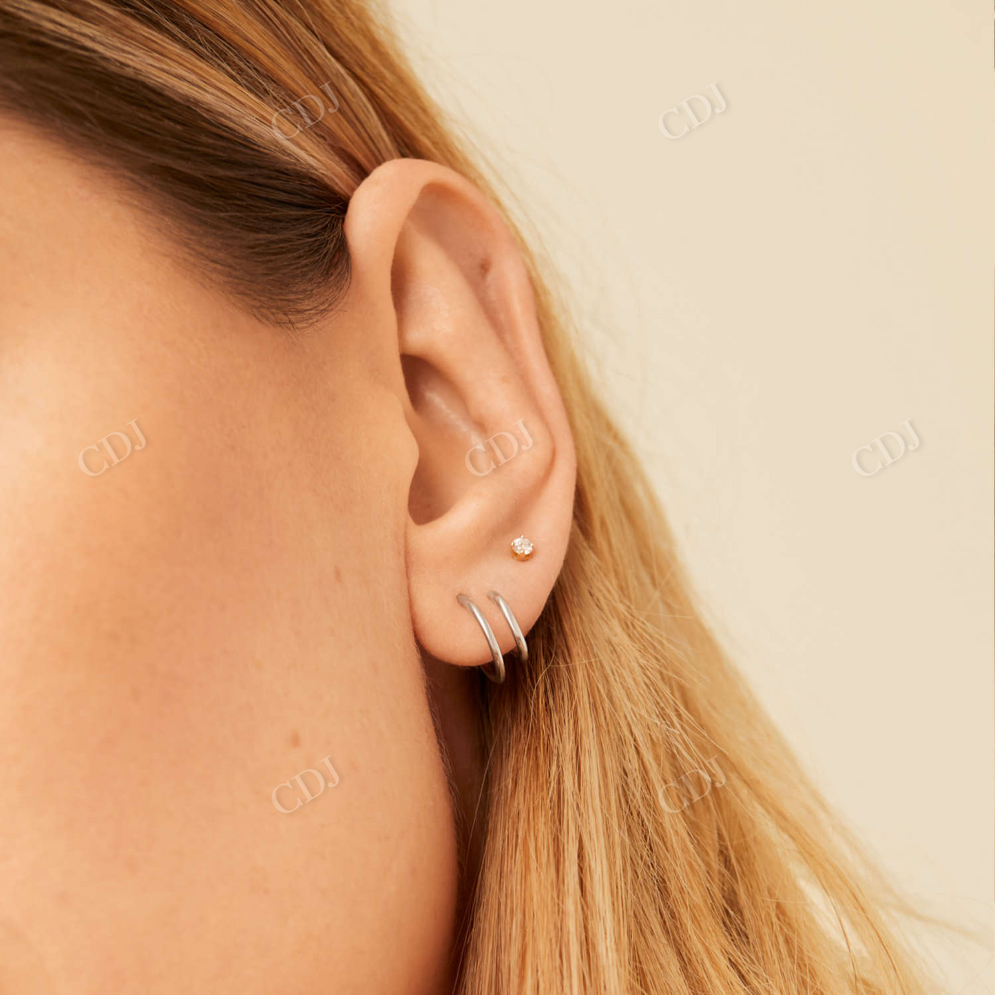 Double Hoop Earrings For Girls