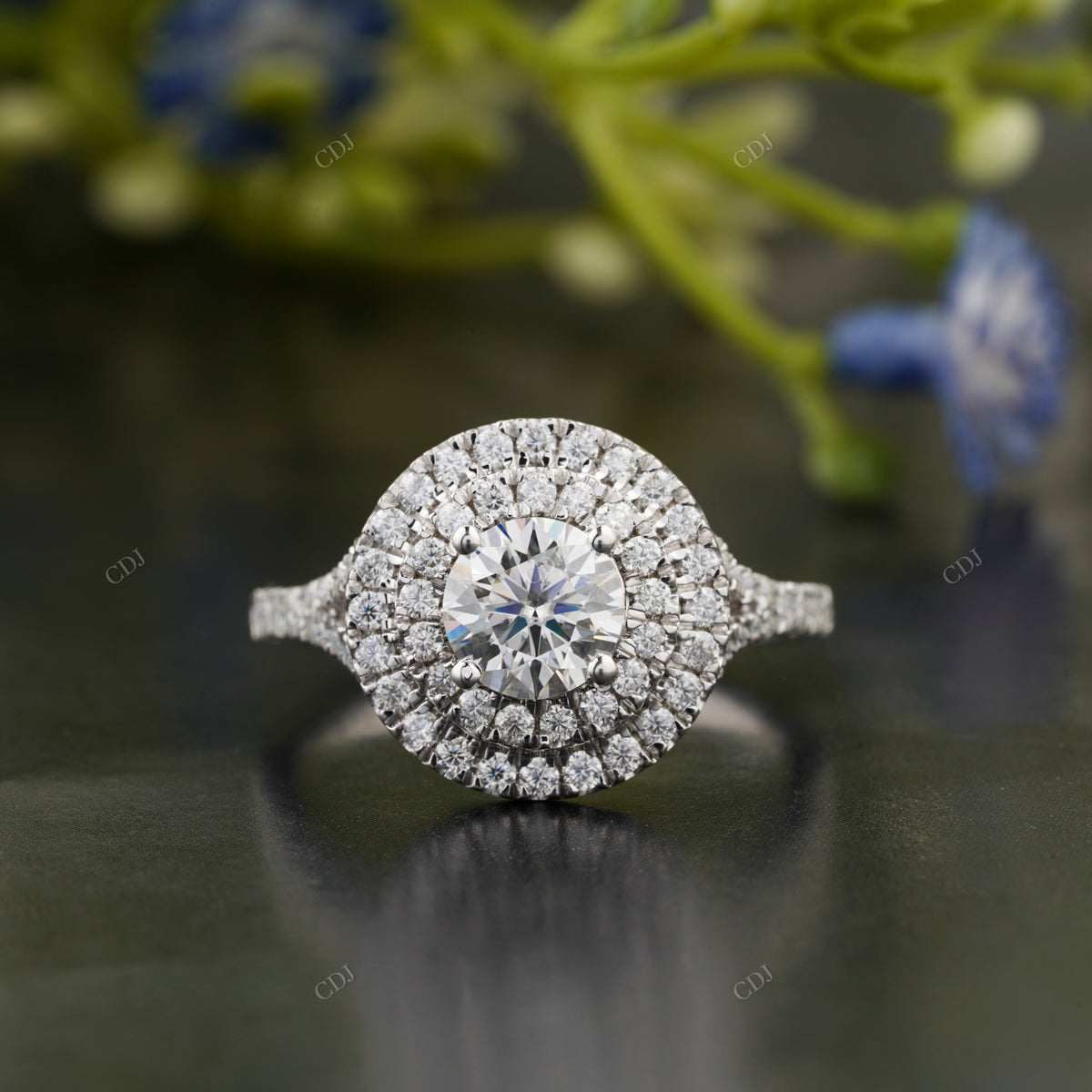 Lab-Grown Diamond Double Halo Ring