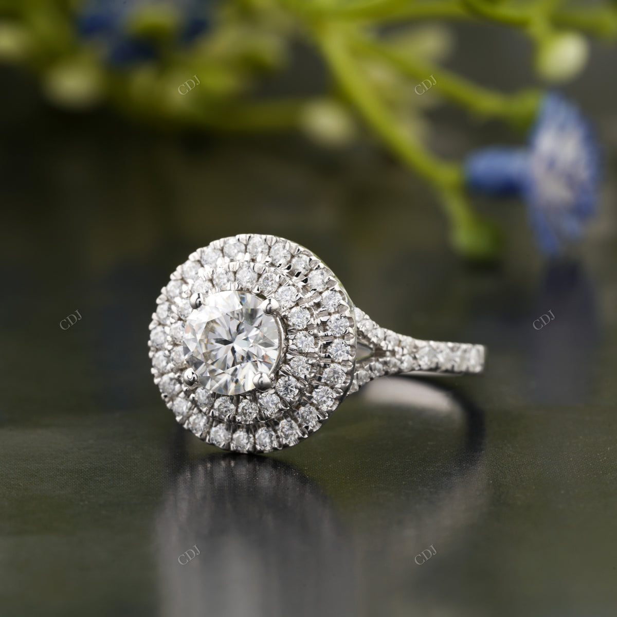 Lab-Grown Diamond Double Halo Ring
