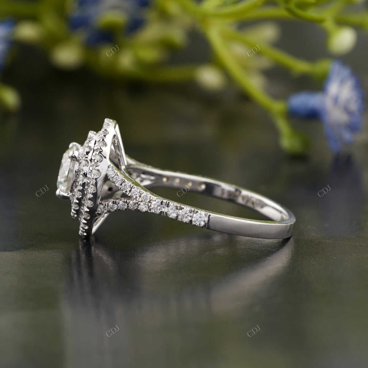Lab-Grown Diamond Double Halo Ring
