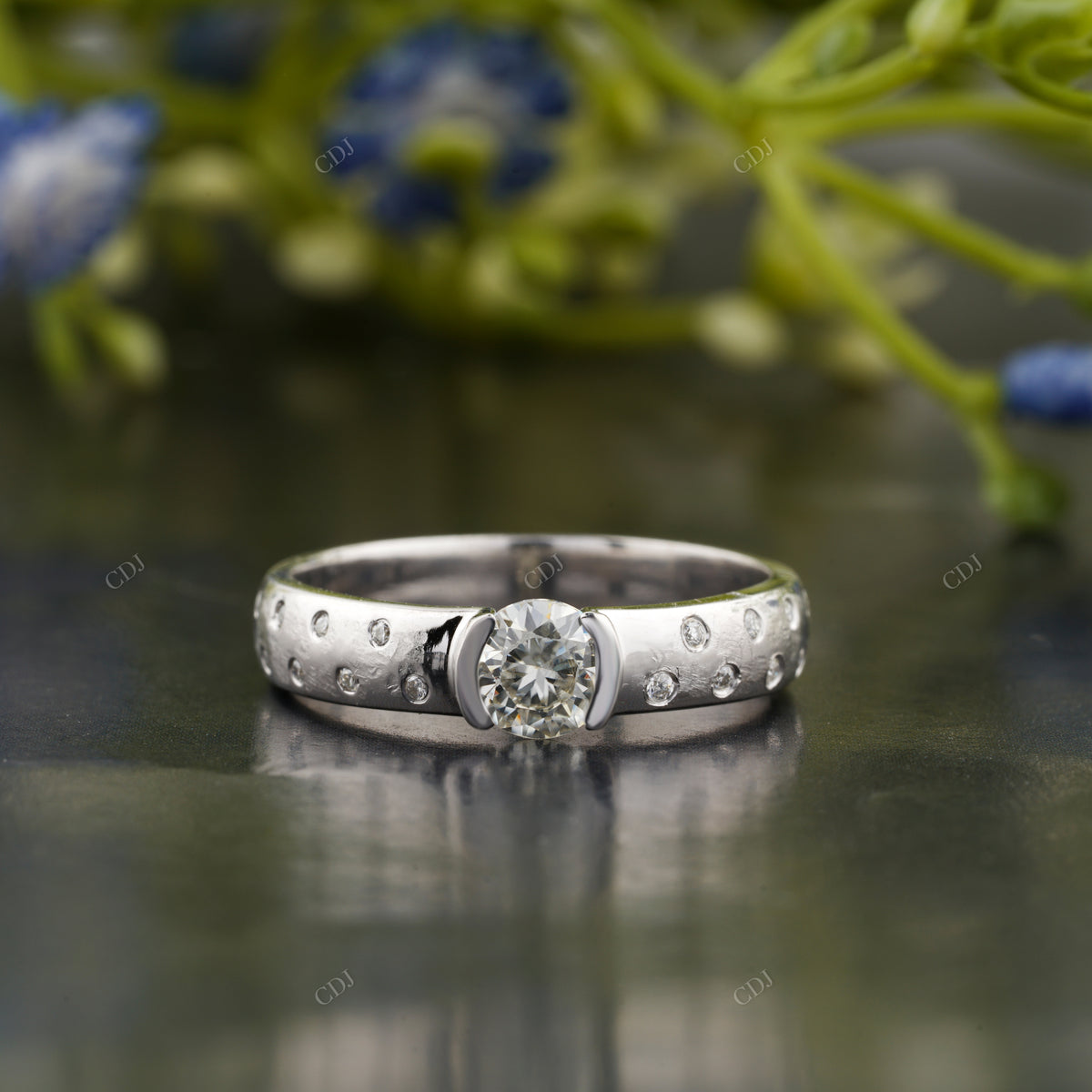 Lab-Grown Diamond Bezel Set Band