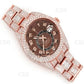 Rolex Round and Baguette Diamond Hip Hop Style Iced Out Watch customdiamjewel