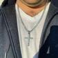 Cross Icy Bust Down Pendant  customdiamjewel   