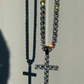 Cross Icy Bust Down Pendant  customdiamjewel   