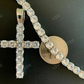 Cross Icy Bust Down Pendant  customdiamjewel   