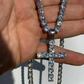 Cross Icy Bust Down Pendant  customdiamjewel   