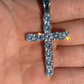 Cross Icy Bust Down Pendant  customdiamjewel   