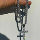 Cross Icy Bust Down Pendant  customdiamjewel   