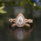 Pear Lab-Grown Diamond Halo Ring customdiamjewel
