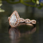 Pear Lab-Grown Diamond Halo Ring customdiamjewel