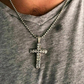 Channel Set Tennis Cross Diamond Pendant  customdiamjewel   