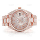 Pass Diamond Tester Sky Dweller Artificial Round Diamond Bust Down Watch customdiamjewel