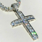 Channel Set Tennis Cross Diamond Pendant  customdiamjewel   