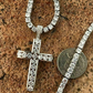 Channel Set Tennis Cross Diamond Pendant  customdiamjewel   