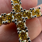 Yellow Canary Moissanite Cross Iced Hip Hop Pendant  customdiamjewel   