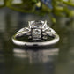 Lab-Grown Diamond Cushion Trilogy Ring