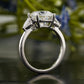 Lab-Grown Diamond Cushion Trilogy Ring