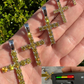 Yellow Canary Moissanite Cross Iced Hip Hop Pendant  customdiamjewel   