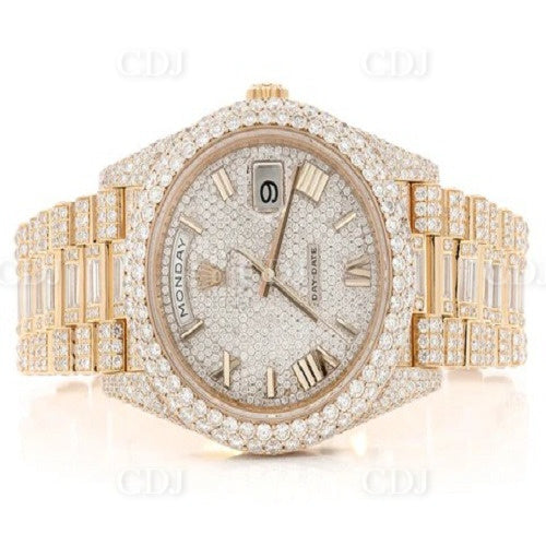 Luxury Natural Diamond Rolex Wrist Watch customdiamjewel