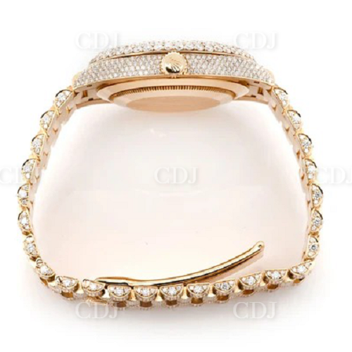 Luxury Natural Diamond Rolex Wrist Watch customdiamjewel