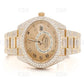 41MM Fully Iced Out Moissanite Date Just Rolex Sky Dweller Watch customdiamjewel