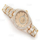41MM Fully Iced Out Moissanite Date Just Rolex Sky Dweller Watch customdiamjewel