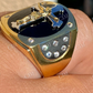 14K Solid Gold Criss Cross Hip Hop Ring  customdiamjewel   