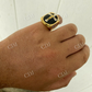 14K Solid Gold Criss Cross Hip Hop Ring  customdiamjewel   