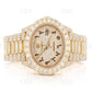 Full Iced Out Moissanite Diamond Gold Pelted Rolex Luxury Wrist Watch customdiamjewel
