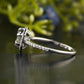 Moissanite Diamond Hexagon Halo Ring