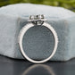 Moissanite Diamond Hexagon Halo Ring