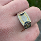 Mens Bling Two Tone Iced Out Hip Hop Ring  customdiamjewel   