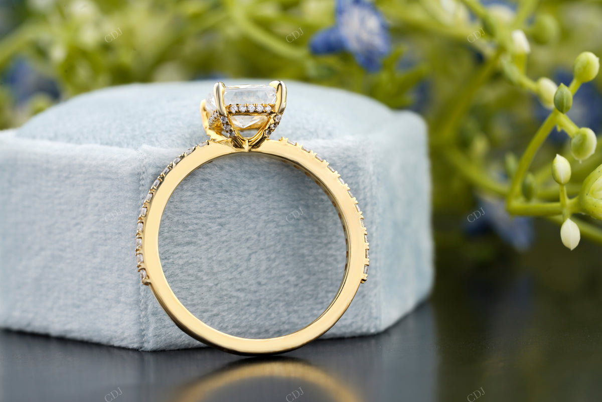 Cushion Lab-Grown Diamond Solitaire Ring customdiamjewel