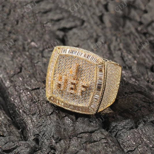Hip Hop Iced Out Custom Moissanite Ring  CustomDiamJewel   