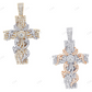 Vine Cross Lab Grown Diamond 2.1 Inch 14K Gold Pendant Hip Hop Pendent CustomDiamJewel