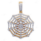 Sterling Silver Classic Moissanite Spider Web Pendant CustomDiamJewel