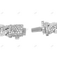 Hip Hop Style Silver Moissanite  Cuban bracelet