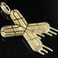 10K Solid Gold Diamond Bubble Initial 'X' Letter Pendant CustomDiamJewel