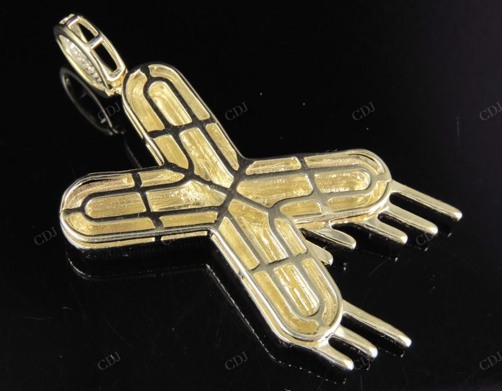 10K Solid Gold Diamond Bubble Initial 'X' Letter Pendant CustomDiamJewel
