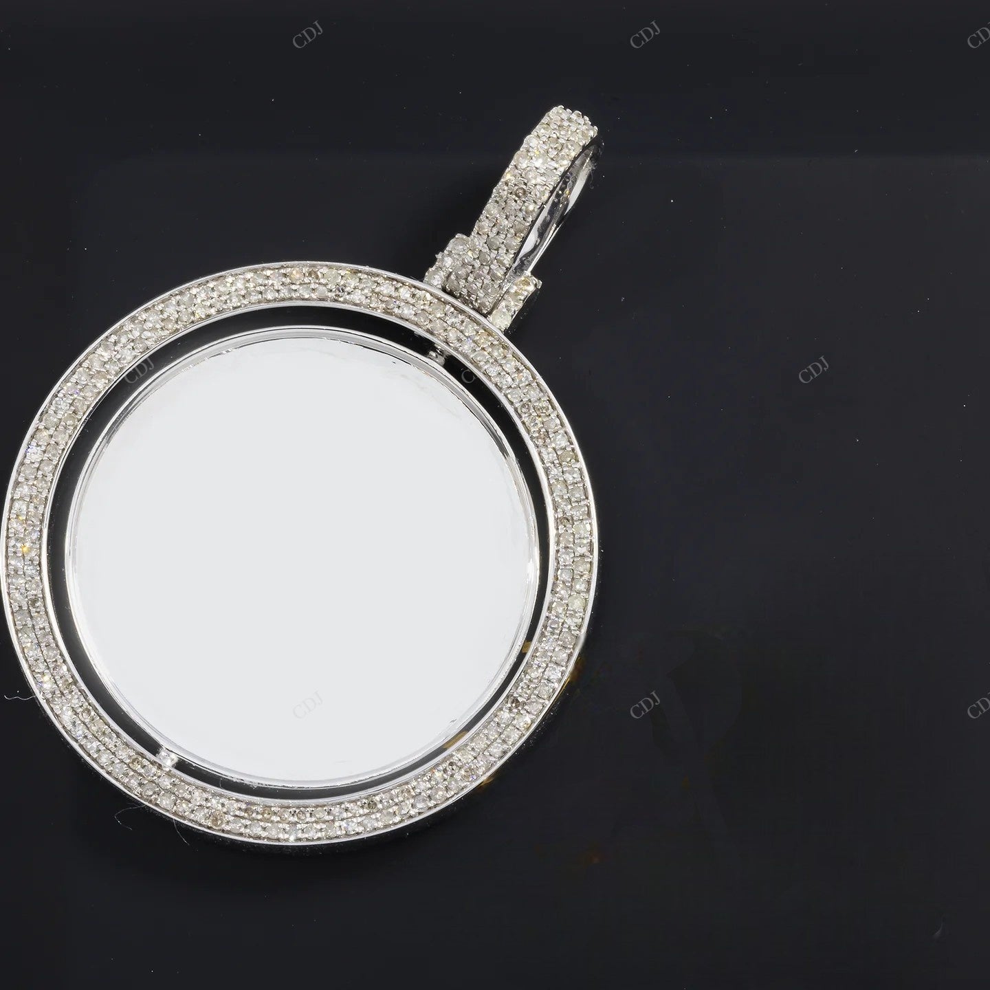1.75 Inch Spinning Circle Double-Sided Photo Pendant hip hop jewelry CustomDiamJewel